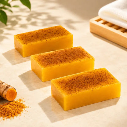 🌿 3PCS Turmeric Cleansing Soap Bars – Gentle Daily Care for Fresh, Soft-Feeling Skin