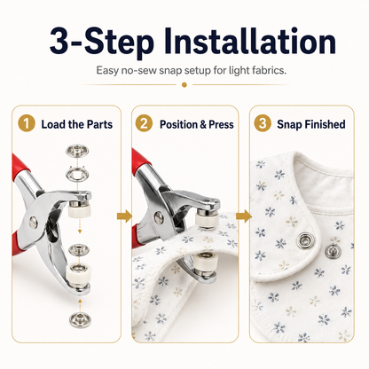 🔥49% OFF -🧵 No-Sew Snap Button Kit – Quick Clothing Repairs & DIY