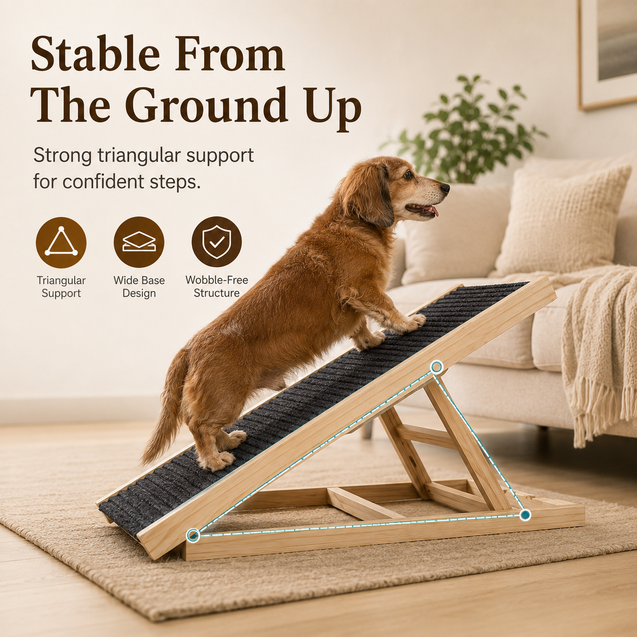 🔥 50% OFF Today —   2-in-1 Pet Ramp & Scratching Surface for Beds and Sofas