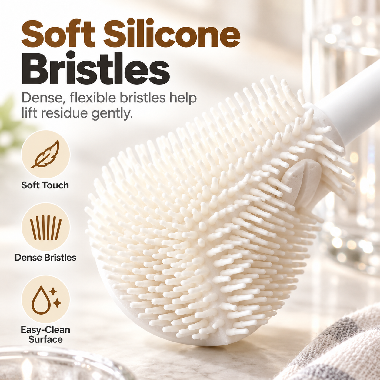💥 49% OFF 4PCS Foldable Silicone Cup Cleaning Brush Set – Deep Clean Every Corner