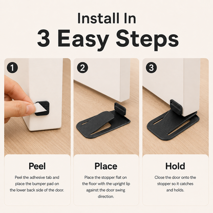 🔥 Smart Spring Door Stopper – Easy Install Door Holder for Home & Office 49% OFF