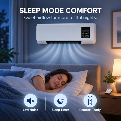 ⚡ FINAL SALE 50% OFF – Wall Mounted Fan & Heater With Remote Control