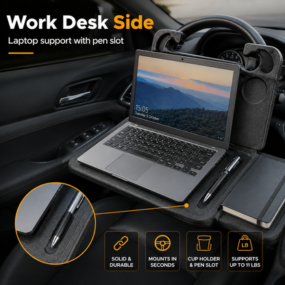 🔥48% OFF 2-in-1 Steering Wheel Desk 🚗 Turn Parked Time Into Useful Time