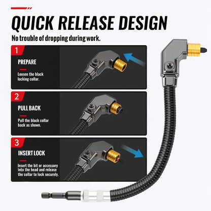 🔧 50% OFF Flexible Right Angle Drill Extension — Reach Screws Your Drill Can't