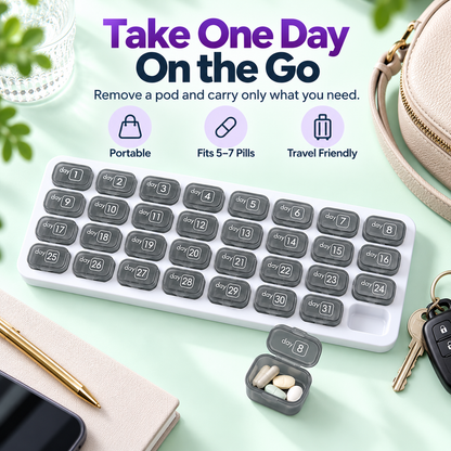 🔥 49% OFF 31-Day Monthly Pill Organizer – Stay Organized All Month