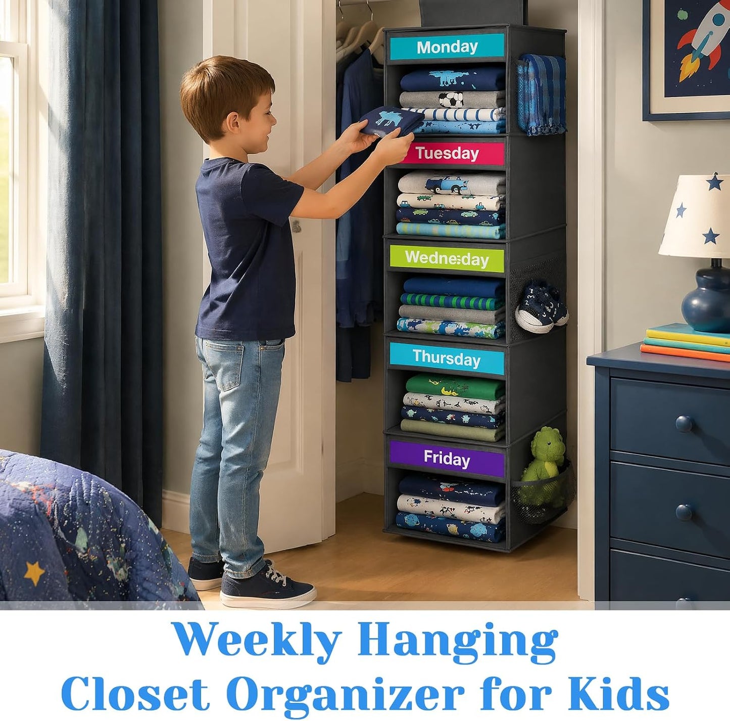 ✨ 50% OFF 5-Tier Weekly Outfit Organizer – Make School Mornings Easier
