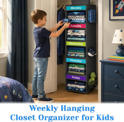 ✨ 50% OFF 5-Tier Weekly Outfit Organizer – Make School Mornings Easier