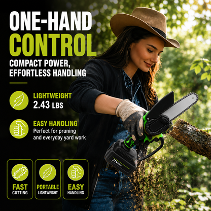 🔥 48% OFF 6-Inch Cordless Mini Chainsaw – Powerful & Easy Cutting 🌲
