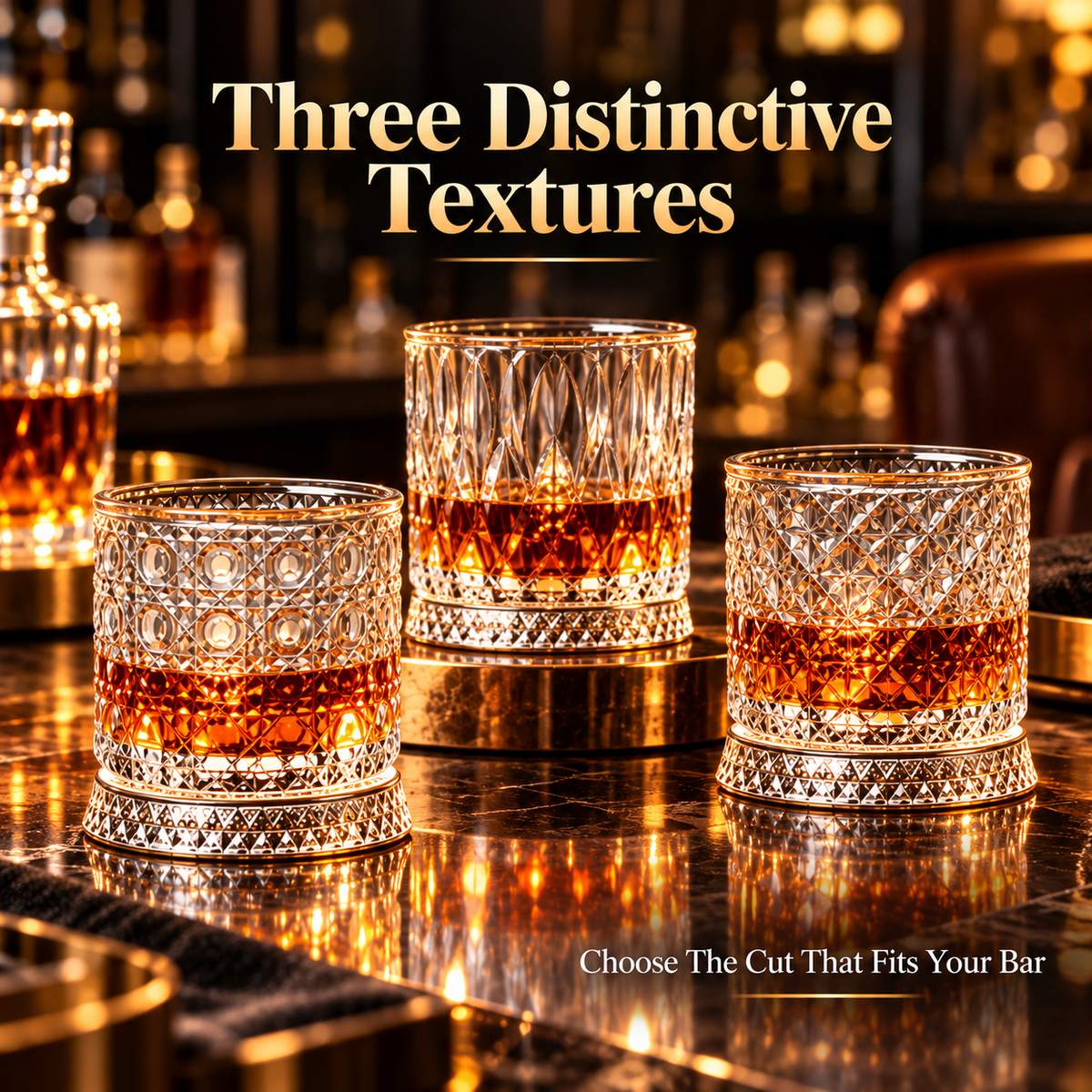 🥃 360° Spinning Crystal Whiskey Glass Gift Set with Large Ice Ball Molds (4-Piece) ✨