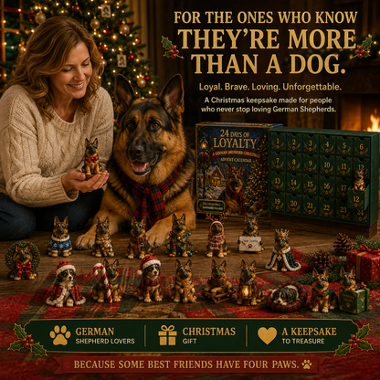 🎄 50% OFF German Shepherd Christmas Advent Calendar – 24 Acrylic Surprises