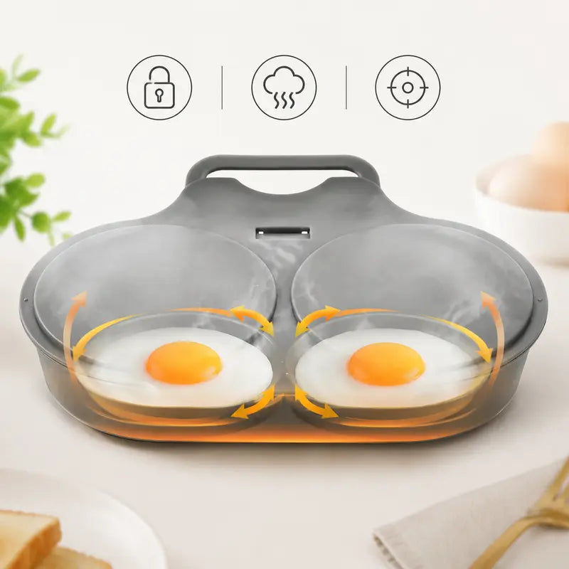 🔥 50% OFF Dual Egg Microwave Cooker 🥚 Easy Breakfast Without the Frying Pan
