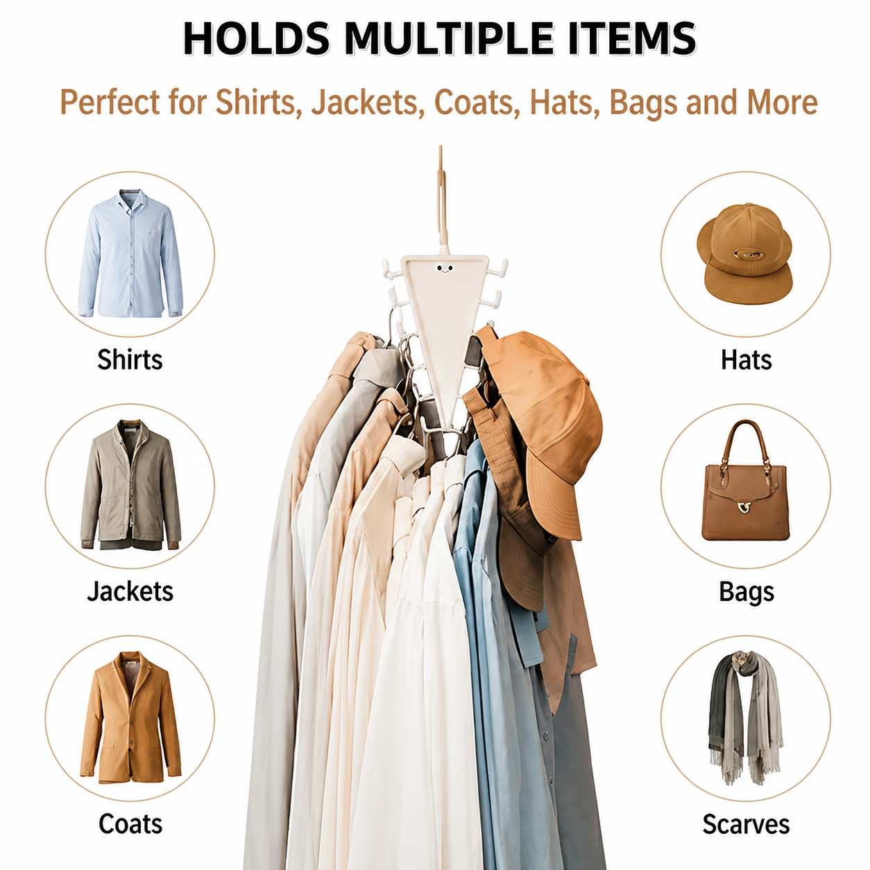 🔥 50% OFF 3 Pack-Smart Triangle Closet Organizer Hanger – Save Space & Hang More Clothes Easily