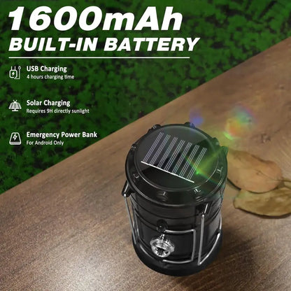 🔥 50% OFF Solar Rechargeable Camping Lantern 🔦 Lantern, Flashlight & Emergency Power
