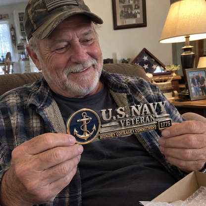 3D Metal Veteran Honor Auto Badge | For daily driving & veteran gatherings