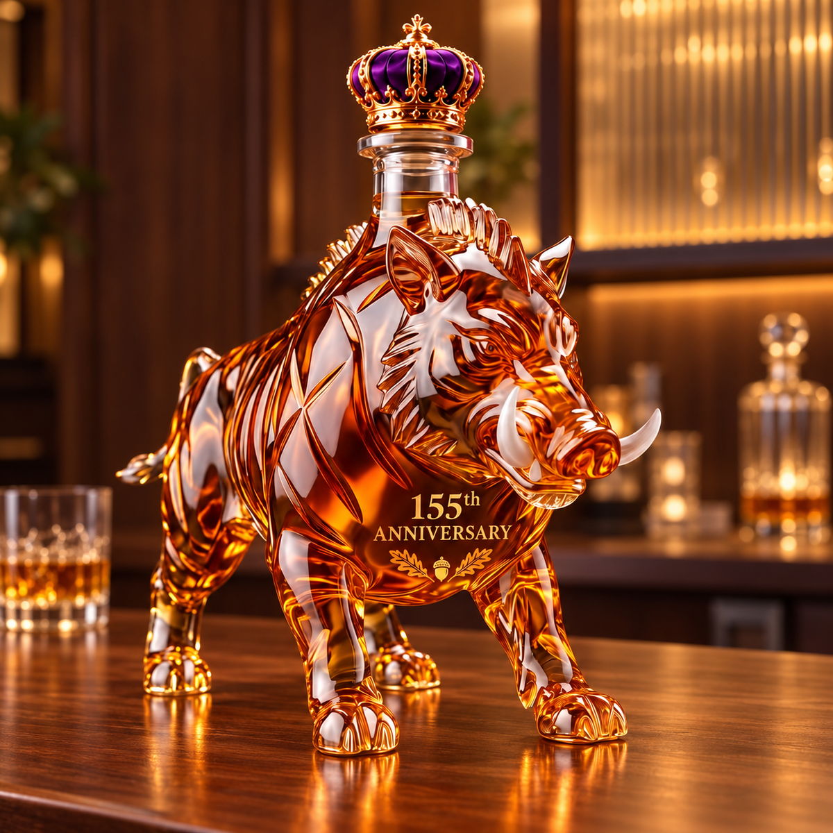 🥃🐗 Wild Boar 155th Anniversary Whiskey Decanter – 1871–2026 Commemorative Edition