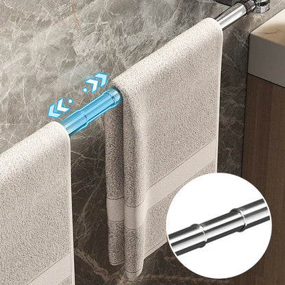 🛁 50% OFF Adjustable No-Drill Towel Bar – Extendable Suction Rack for Bathrooms & Kitchens