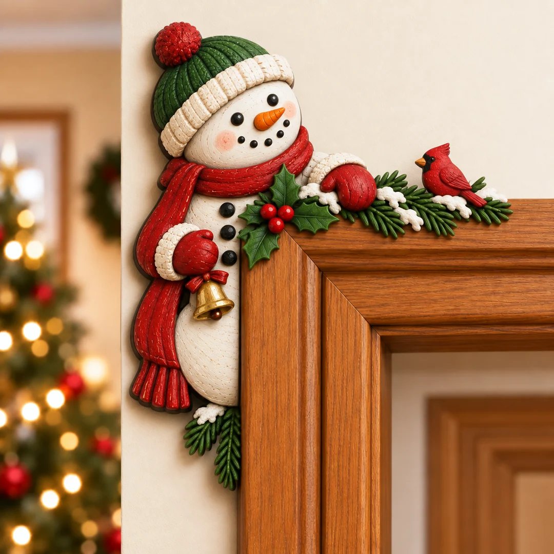 🎅Christmas Peekaboo Door Frame Corner Decor丨Size: 20 cm🎄