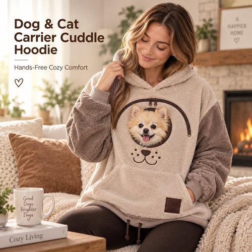 🐾Cozy Pet Carrier Hoodie — Built-In Pouch for Cats & Small Dogs