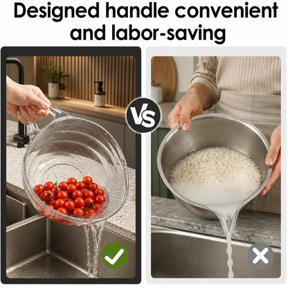 🍚 50% OFF Multi-Functional Rice Strainer ✨ Wash, Drain & Prep Faster Every Day