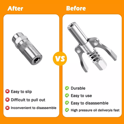 🔥 50% OFF 6-Jaw Locking Grease Coupler with Quick-Release Handles