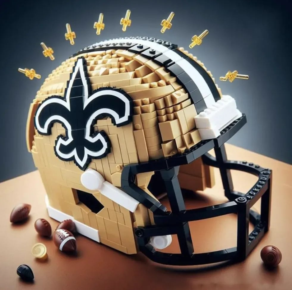 Building Block Football Helmet 🏈– 300+ Piece Collectible Construction Set