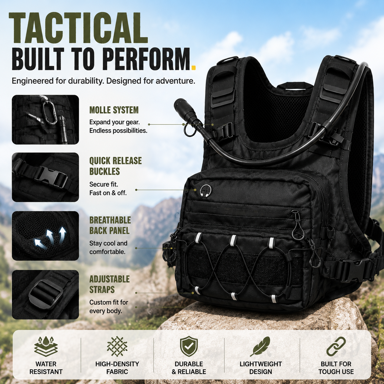 2L Tactical Hydration Pack