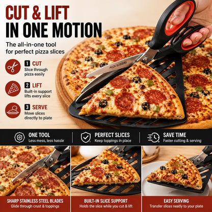 🍕 Pizza Scissors with Built-In Server | Cut, Lift & Serve Pizza