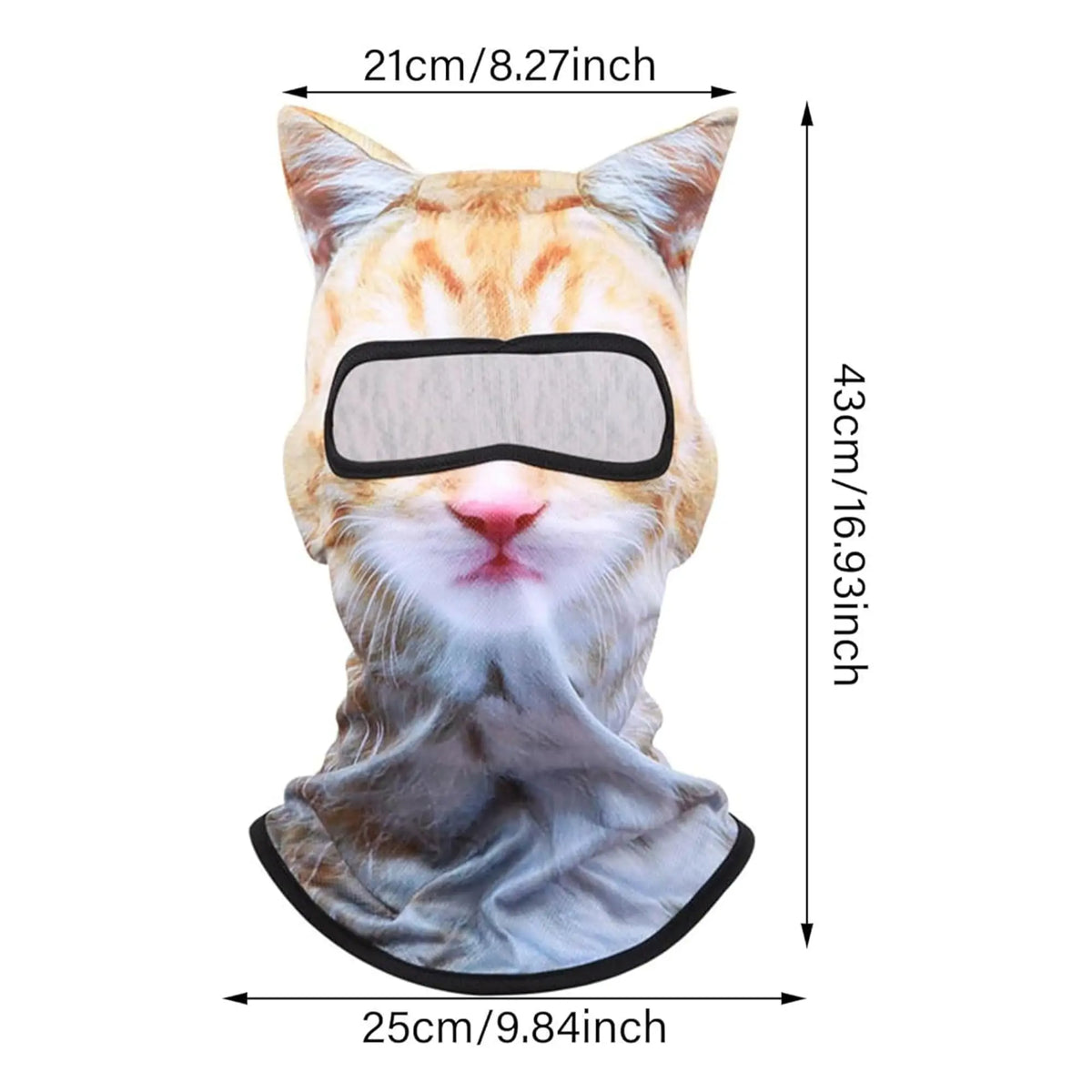 🔥 50% OFF 🐱 3D Animal Ski Balaclava with Ears – Fun Winter Face Mask
