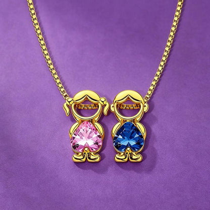💖Children Birthstone Necklace Boy & Girl Charm Necklace
