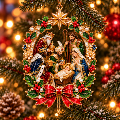 🎄 Sacred Christmas Nativity Tree Ornaments 6-Piece Set✝️