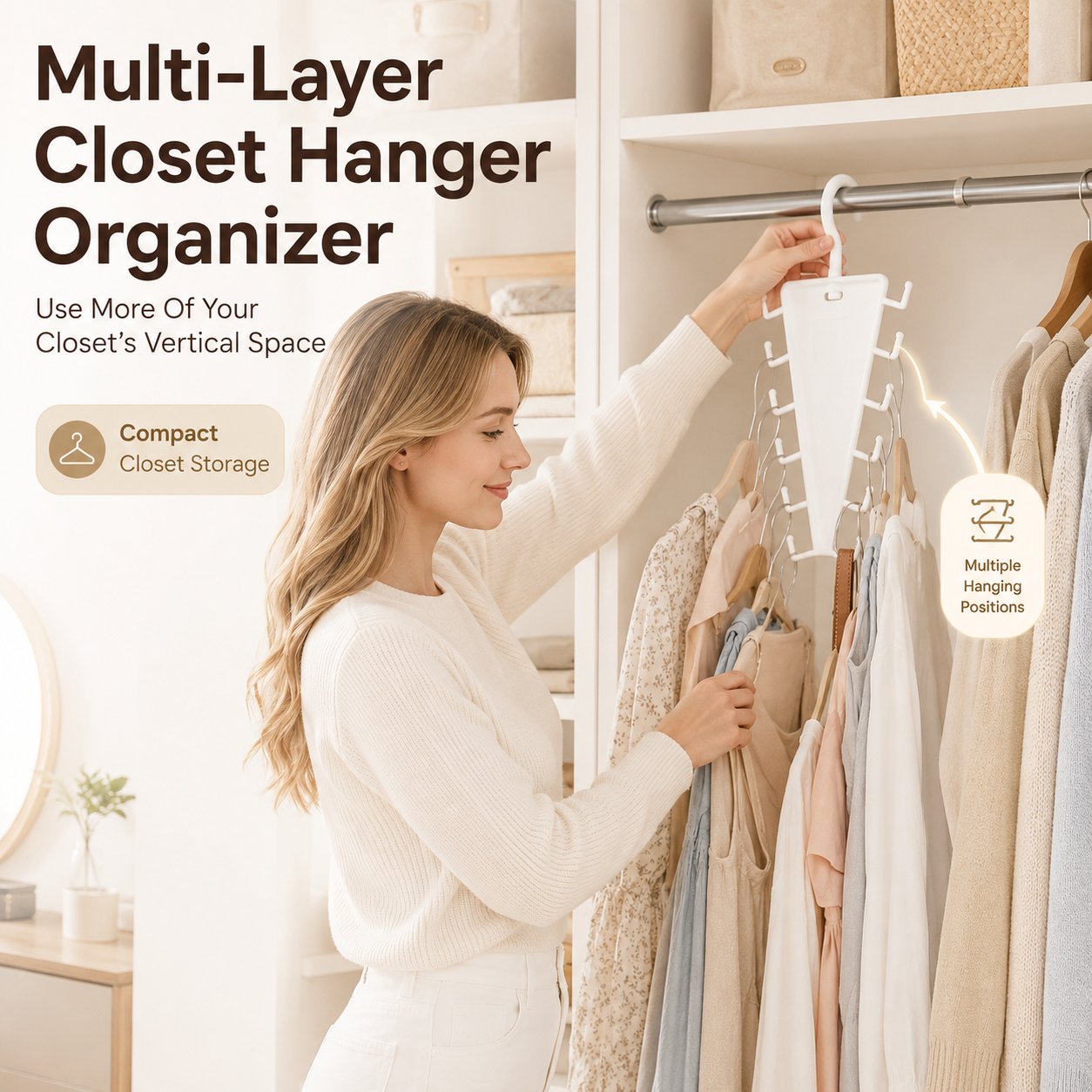 🔥LAST DAY 50%OFF Multi-Layer Closet Hanger Organizer