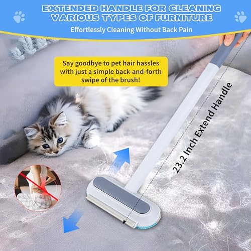 ✨ 50% OFF Extra Long Reach Pet Hair Remover – Clean Sofas, Carpets & Cars With Ease