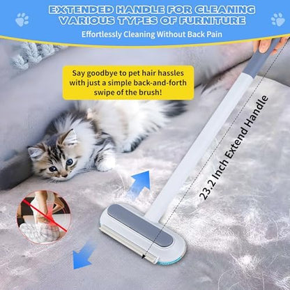 ✨ 50% OFF Extra Long Reach Pet Hair Remover – Clean Sofas, Carpets & Cars With Ease