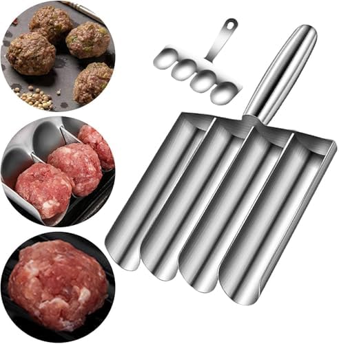 🍖 Stainless Steel Meatball Maker – Perfectly Shaped Meatballs in Seconds