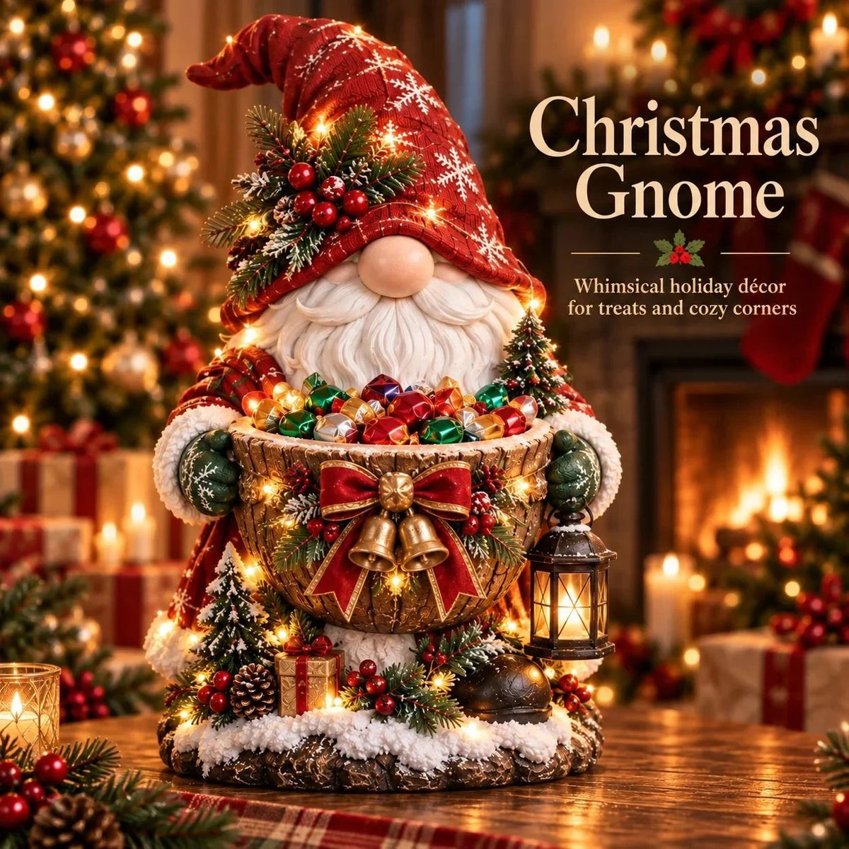 🎄 Lighted Christmas Candy Bowl Collection with Warm Holiday Glow (5 Festive Styles) 🍬