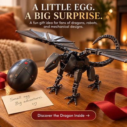 🐉 Mechanical Transforming Dragon Egg Toy with Articulated Wings 🥚