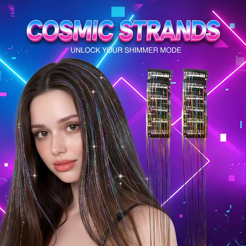 🔥Last Day50%OFF ✨Clip-in Tinsel Hair Extensions (12 tablets) box