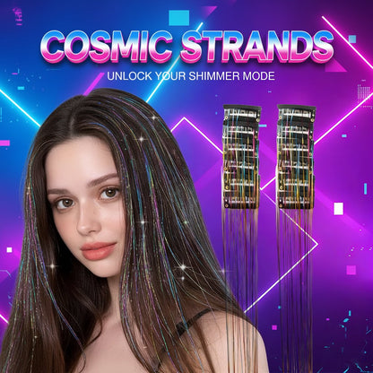 🔥Last Day50%OFF ✨Clip-in Tinsel Hair Extensions (12 tablets) box
