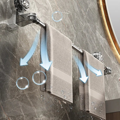 🛁 50% OFF Adjustable No-Drill Towel Bar – Extendable Suction Rack for Bathrooms & Kitchens