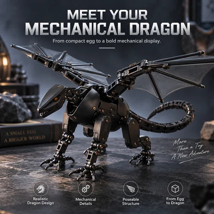 🐉 Mechanical Transforming Dragon Egg Toy with Articulated Wings 🥚
