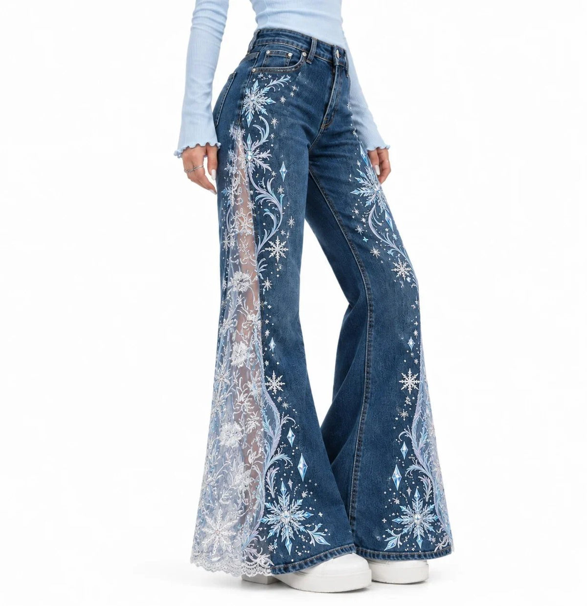 🔥Last Day 60% - 🏰✨The Princess Lace Jeans(📦Buy 2 Free Shipping)