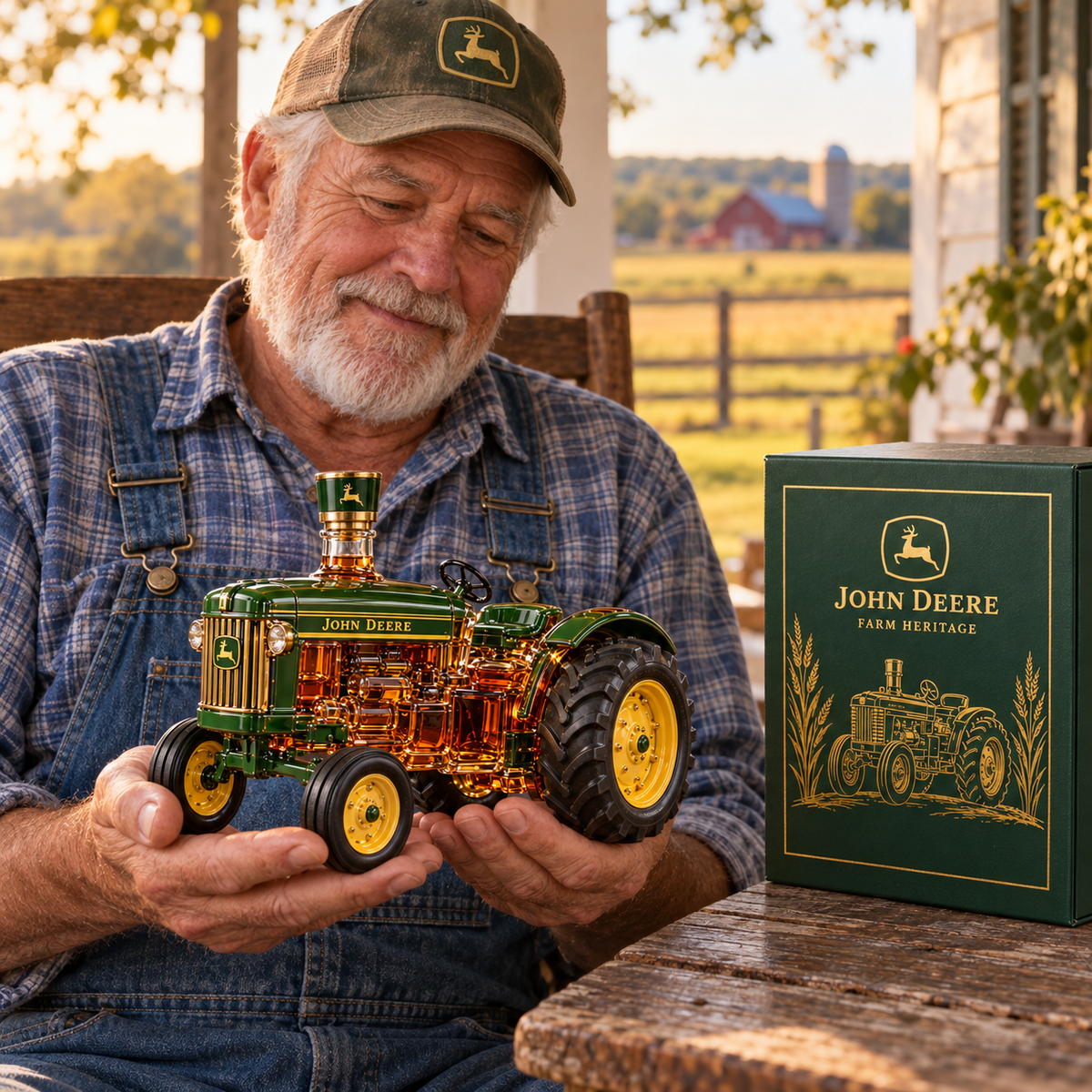 🚜 Vintage Tractor Whiskey Decanter – Unique Farmhouse Collectible & Meaningful Gift for Dad or Grandpa 🎁