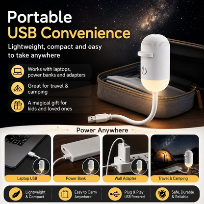 USB Galaxy Star Projector Night Light with Multiple Effects
