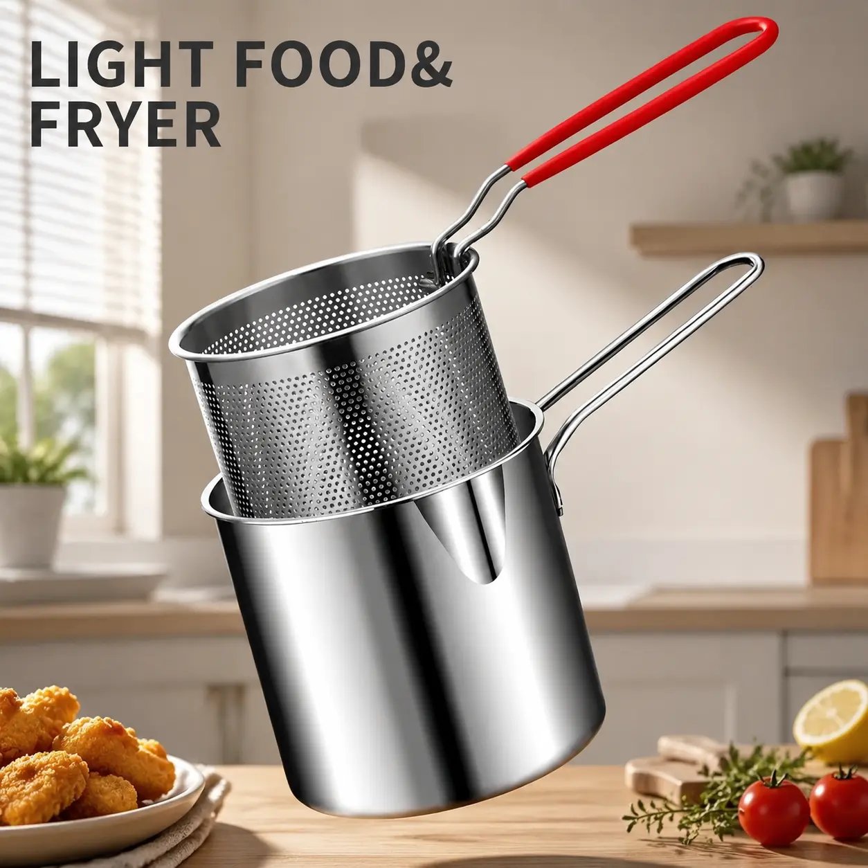 🍗 50% OFF 4-Piece Fryer Set – Restaurant-Style Crispy Food At Home
