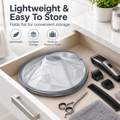 ✂️ 50% OFF Hair Catcher Cape 🧹 Easy-Clean Cape for Home Haircuts