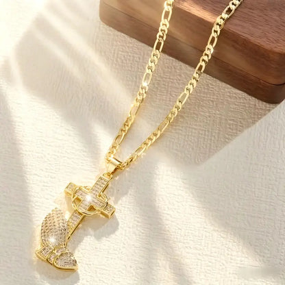 ✨ 50% Cross & Prayer Hands Pendant Necklace✝️