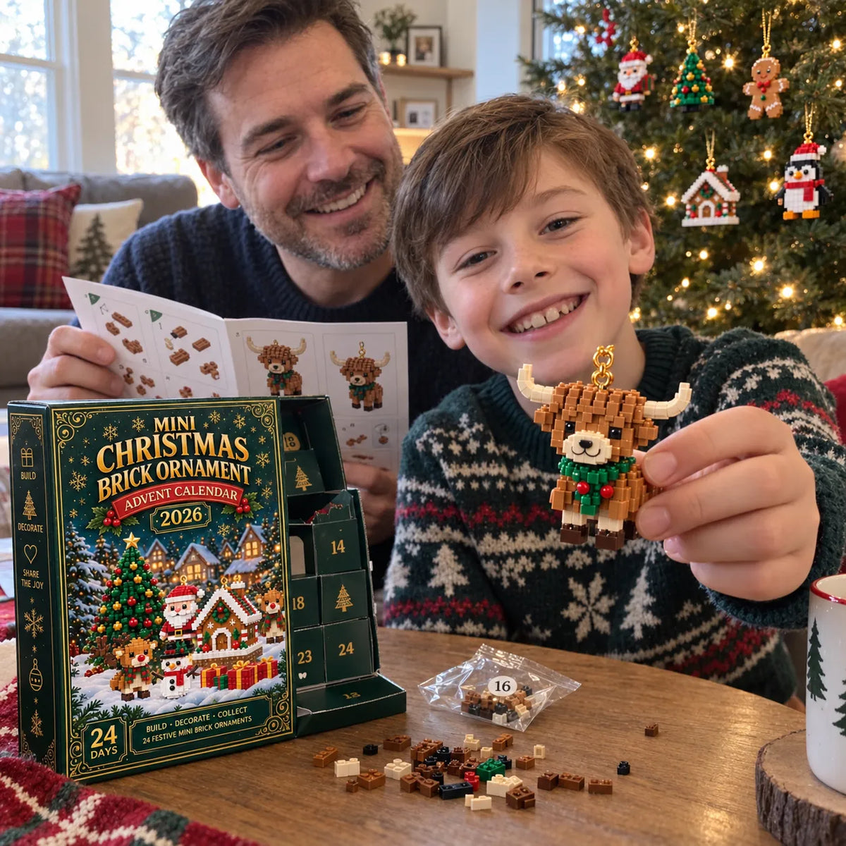 🔥 50% OFF – 24-Day Christmas Brick Ornament Advent Calendar 🎁 Build, Hang & Celebrate Every Day ✨