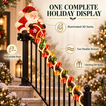 🔥🎅 Santa’s Giftfall Magic™ Cascade Railing Light