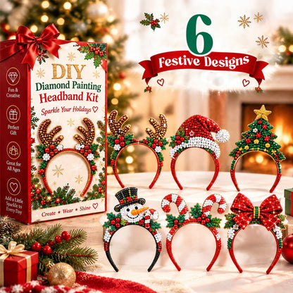 🎄 DIY Christmas Headband Making Kit – Create Your Own Festive Style ✨🎀
