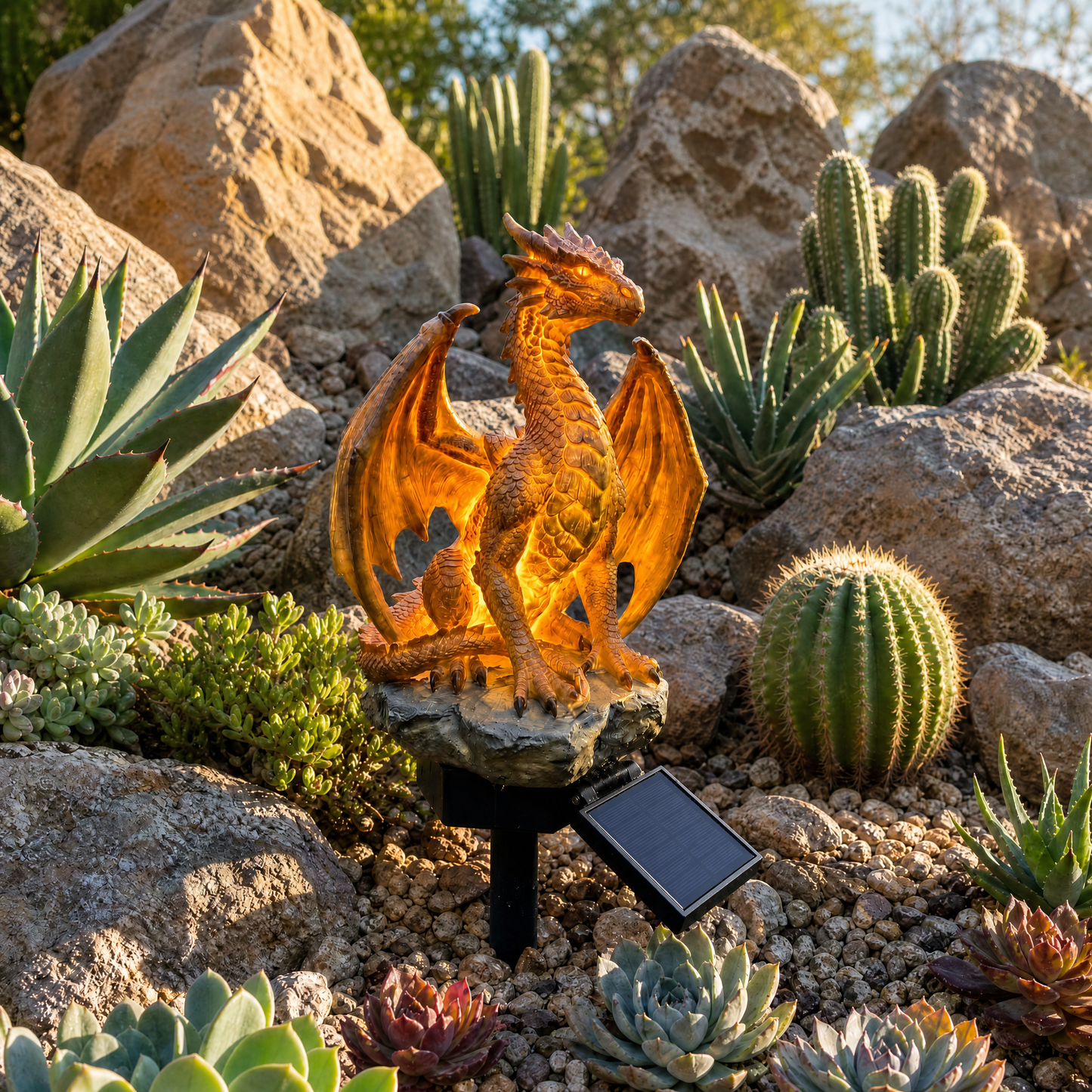 🔥 50% OFF Golden Ember Solar Dragon Light 🐉 Magical Garden & Patio Decor